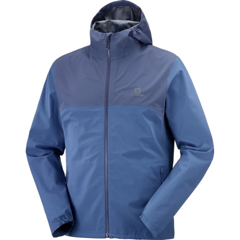 Navy Salomon Essential Waterproof 2.5 L Men's Shell Jackets | PH 52047X